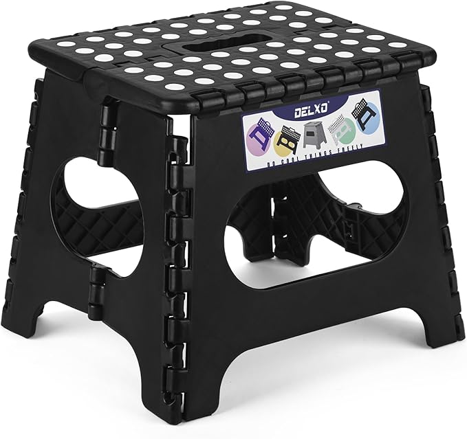 Delxo Folding Step Stool, 11 Inch Non-Slip Foldable Step Stools, Portable by Delxo