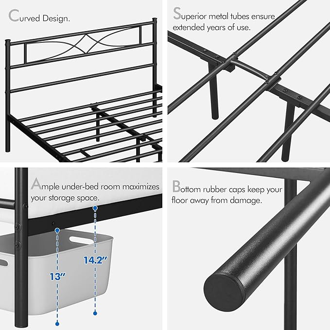 Yaheetech Metal Full Size Bed Frame, Platform Bed Frame, Mattress Foundation - Image 8