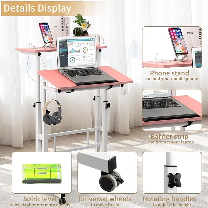 Hadulcet Mobile Standing Desk - Image 5