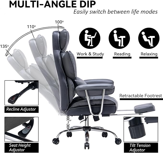 Efomao Big and Tall Office Chair - Image 5