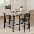 IDEALHOUSE Dining Table Set for 2 w/Counter Height Table & 2 Upholstered Bar by IDEALHOUSE
