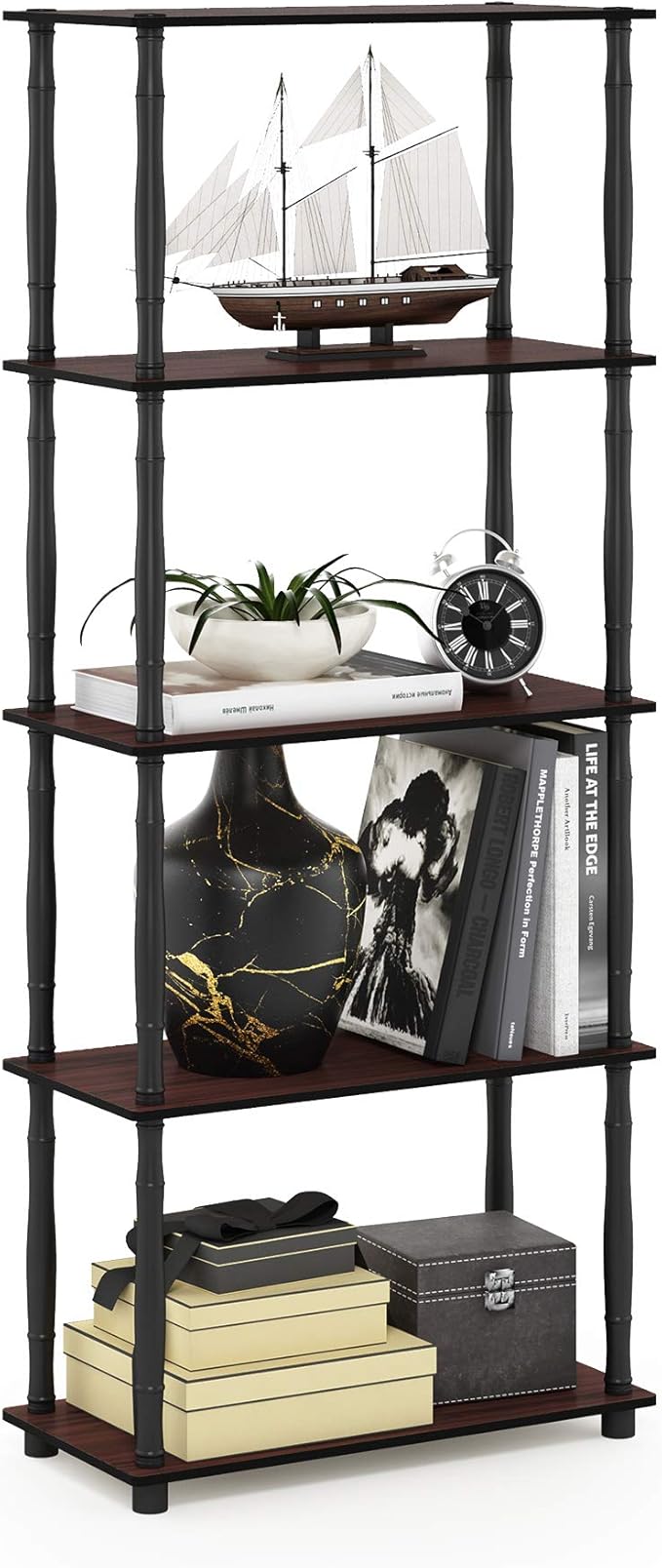 Furinno Turn-N-Tube 5-Tier Multipurpose Shelf / Display Rack / Storage Shelf / by Furinno-FitsYourSpaceFitsYourBudget