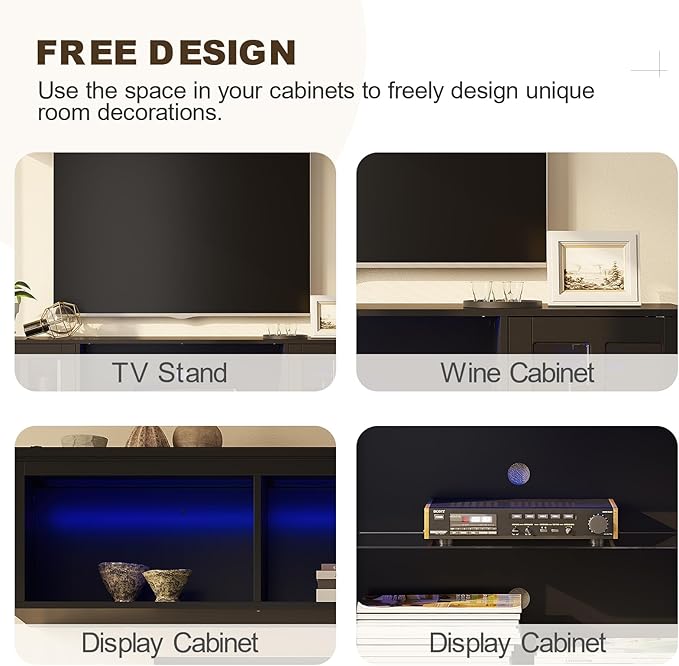 4-Piece Wall Unit TV Stand - Image 6