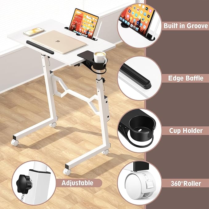 Small Standing Desk with Wheels, Portable Treadmill Desk, Rolling Desk - Image 6