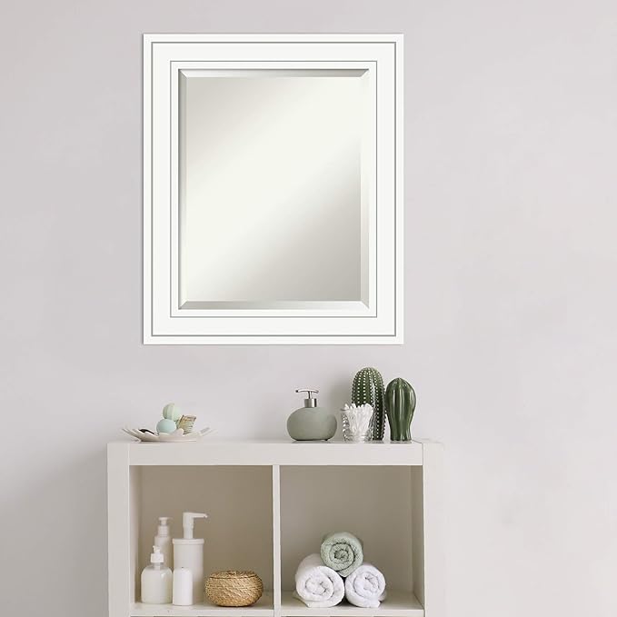 Amanti Art White Bathroom Mirror - Image 5