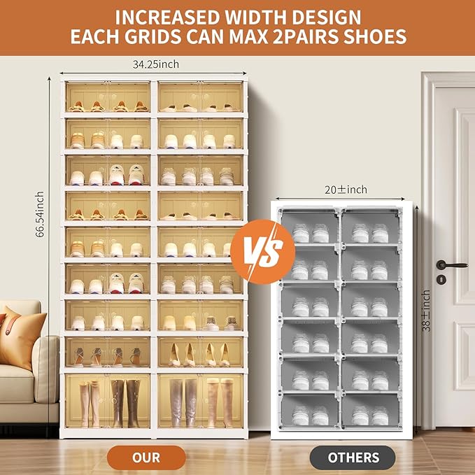 Foldable 9-Tier Shoe Rack Organizer - Image 4