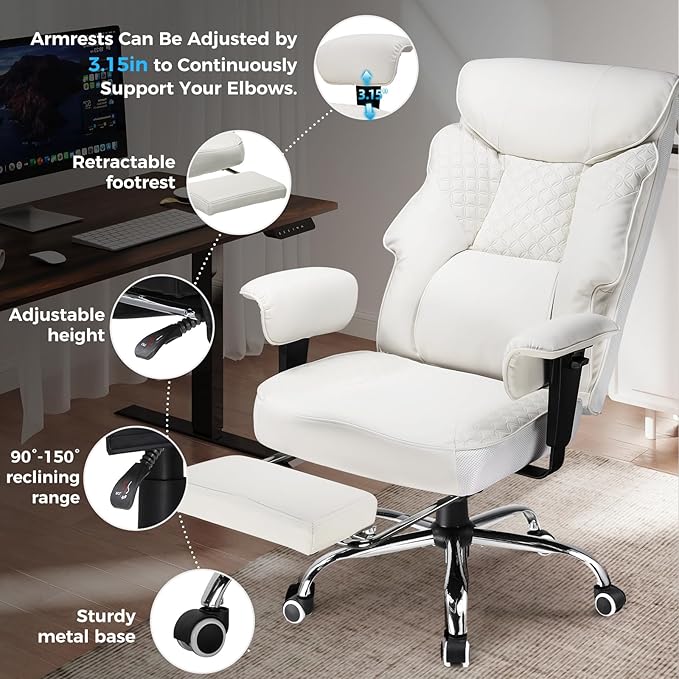 GTRACING Big and Tall Office Chair 400LBS Wide Ergonomic Gaming Chair - Image 6