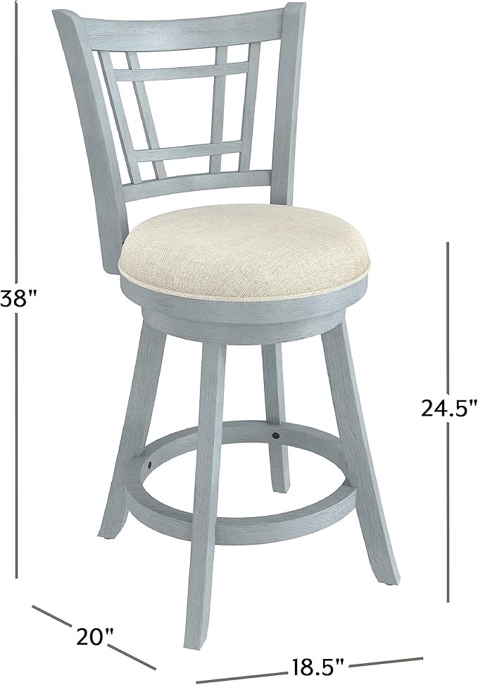 Hillsdale Fairfox 24.5" Wood Swivel Counter Height Stool - Image 3