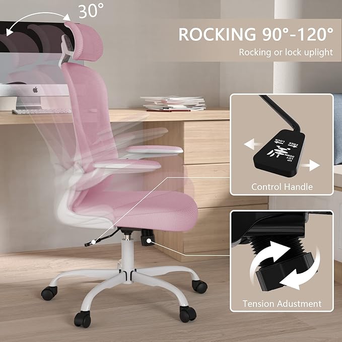 Office Chair, High Back Ergonomic Desk Chair, Breathable Mesh Desk Chair - Image 4