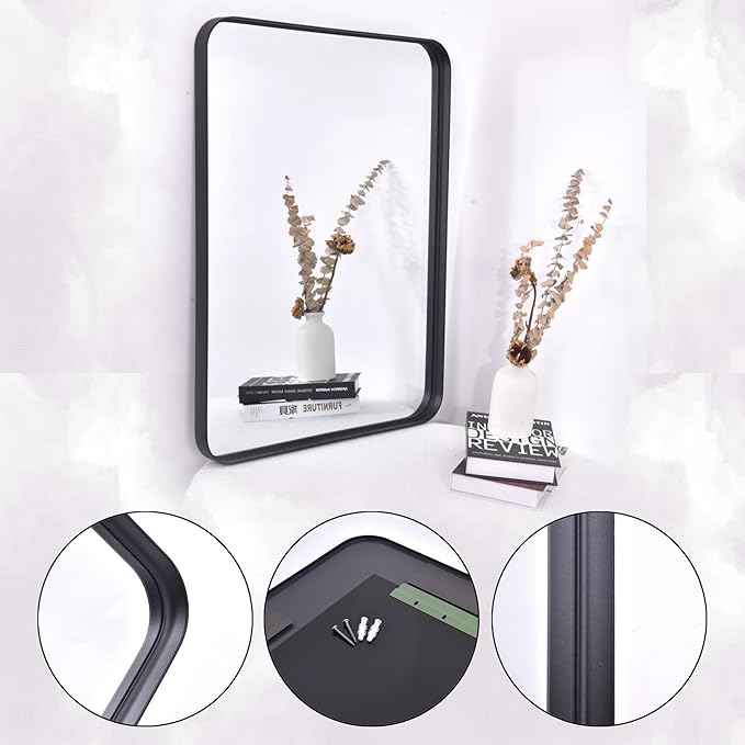 Black Mirror for bathroom30x55 inch, Bathroom Mirrors for Over Sink, Mirrors - Image 5
