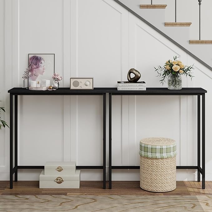 HollyHOME Narrow Console Table, 29.5" Slim Entryway Table, Sofa Stand, Hallway - Image 5
