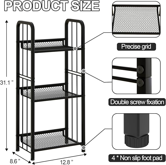 Bookshelf Storage Shelf Bookcase Freestanding Storage Stand - Image 3