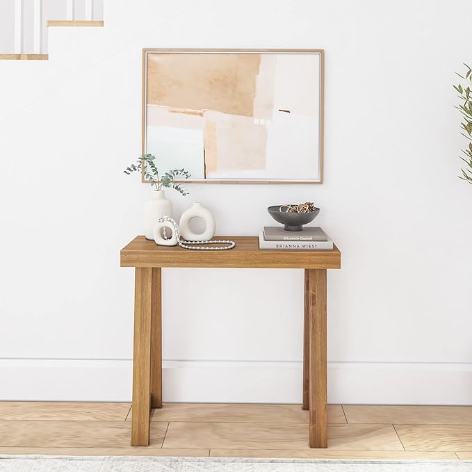 Plank+Beam Solid Wood Console Table, 36 Inch, Sofa Table, Narrow Entryway Table - Image 3