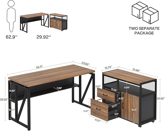 Tribesigns 55-inch L Shaped Desk - Image 6