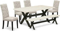 East West Furniture X627EL635-6 6 Piece Dining Table Set Contains a Rectangle by EastWestFurniture