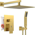 SR SUN RISE 12 Inches Bathroom Luxury Rain Mixer Shower Combo Set Wall Mounted by SRSUNRISE