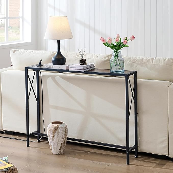 41.8" Console Table, Narrow Behind The Couch Table - Image 9