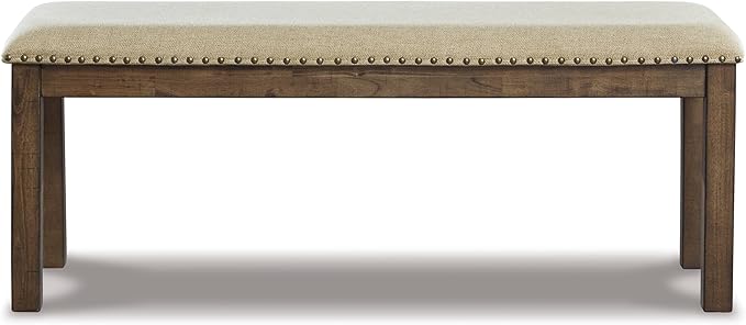 Signature Design by Ashley Moriville Casual Rustic Upholstered Dining Bench - Image 7