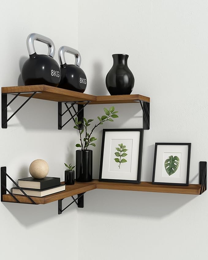 BAYKA Floating Shelves for Wall, Book Shelf for Bedroom, Decor Shelves for - Image 2