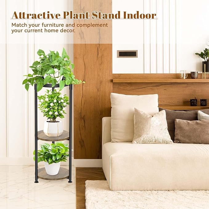 KMOTASUO 3 Tier Black Plant Stand Indoor - Image 4