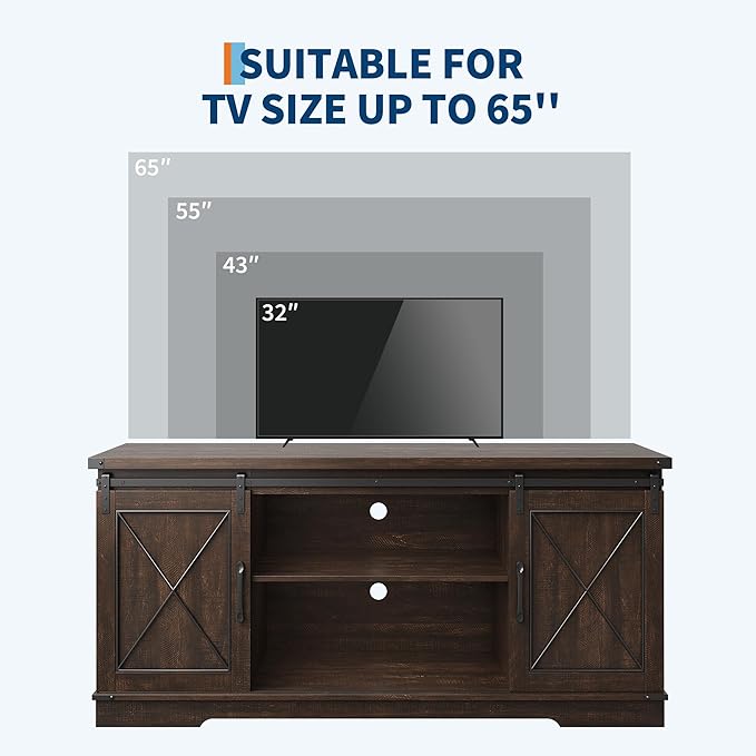 IDEALHOUSE Farmhouse TV Stand and Entertainment Center - Image 7
