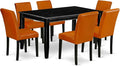 East West Furniture DUAB7-BLK-61 7 Piece Kitchen Table & Chairs Set Consist of by EastWestFurniture
