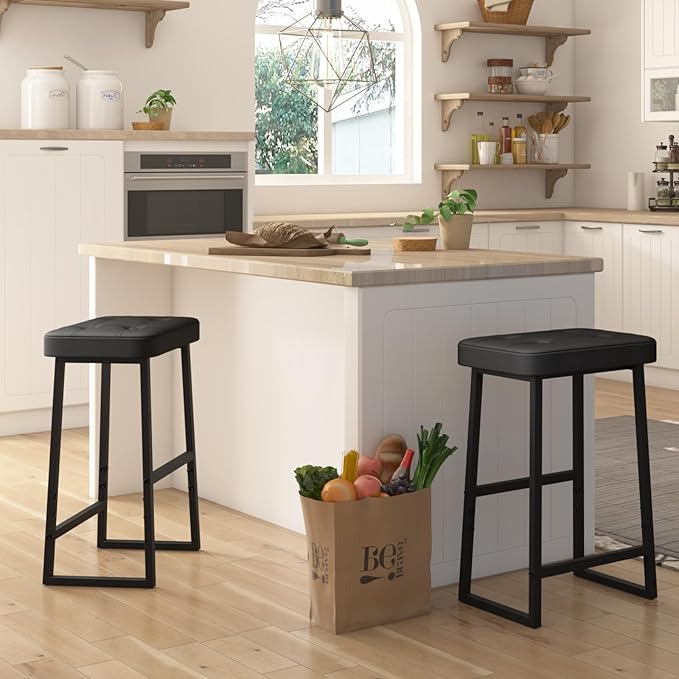 Bar Stool, Kitchen Island Chairs, Counter Height Bar Stools, Modern Synthetic - Image 7
