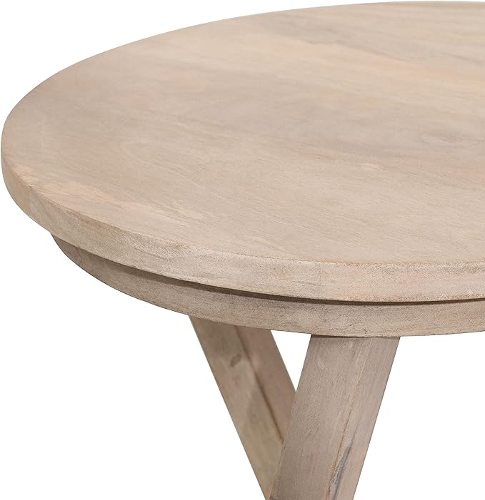Kate and Laurel Aja Modern Round Side Table, Decorative Modern Geometric Wood - Image 6
