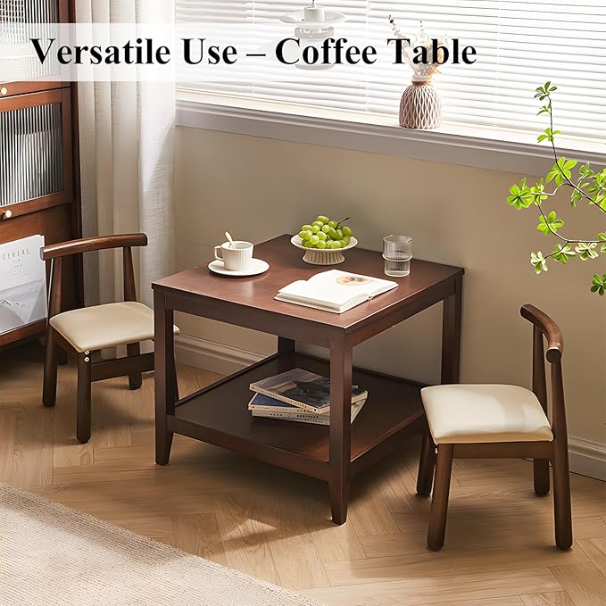 Side Table, Solid Wood Square End Table - Image 9