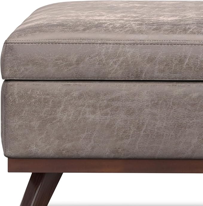 SIMPLIHOME Owen 40 inch Wide Mid Century Modern Square XL Coffee Table Storage - Image 10