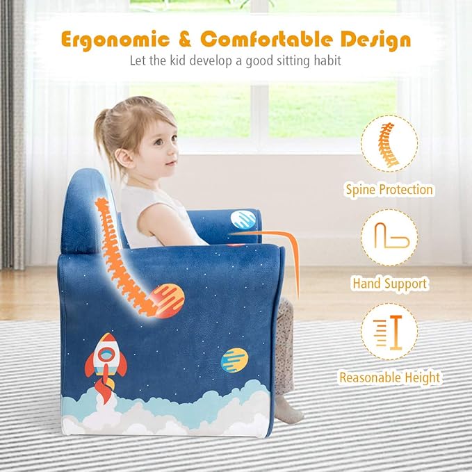 Costzon Kids Couch, Children's Sofa Armrest Chair - Image 5