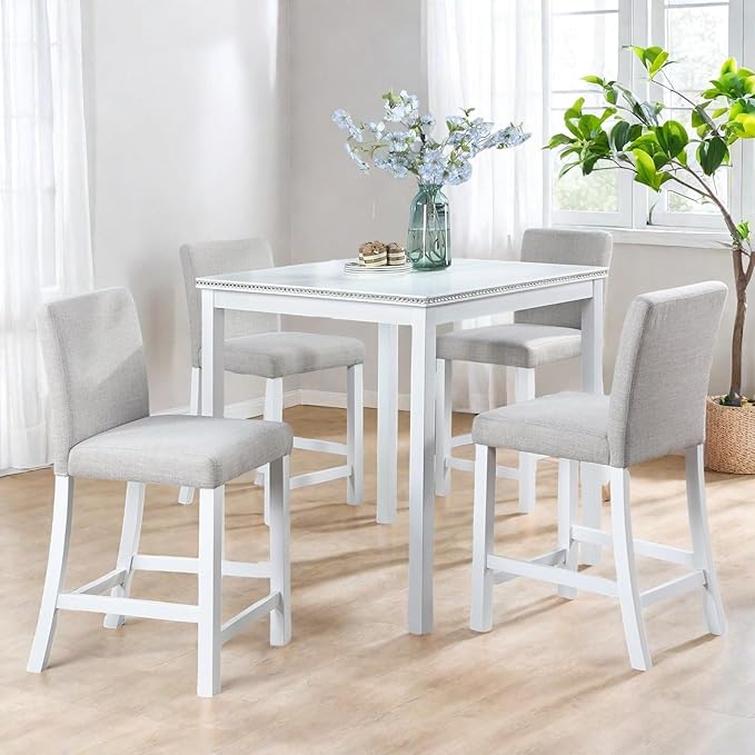 Dining Table Set for 4, 5-Piece Dining Room Table Set - Image 5
