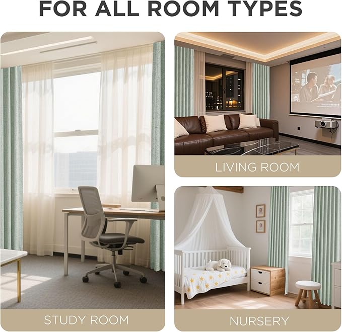 Joydeco 100% Blackout Curtains for Bedroom - Image 8