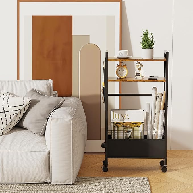 Narrow Side Tables with Drawer for Small Spaces, Small End Table Slim - Image 6