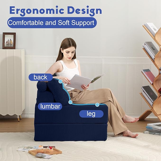 MeMoreCool Instant Guest-Ready Comfort — Convertible Folding Sofa Bed Chair - Image 3