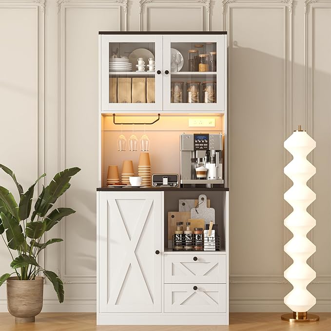 71" Tall Coffee Bar Cabinet - Image 3