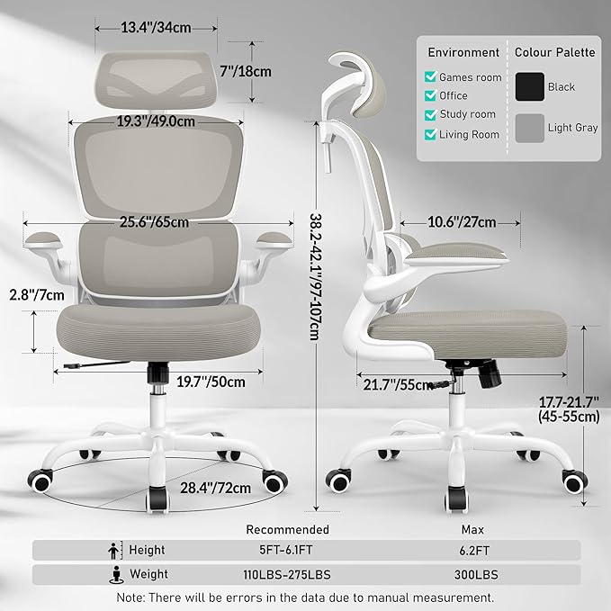 High Back Ergonomic Office Chair, Breathable Mesh Desk Chair - Image 2