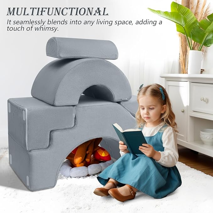 MeMoreCool Foam Climbing Toddler Couch, Modular Kids Sofa - Image 5