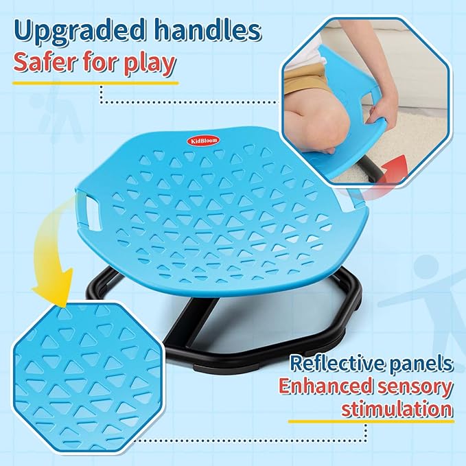 KidBloom Spinning Chair for Autistic Kids, Upgrade Handle Sensory Chair - Image 3