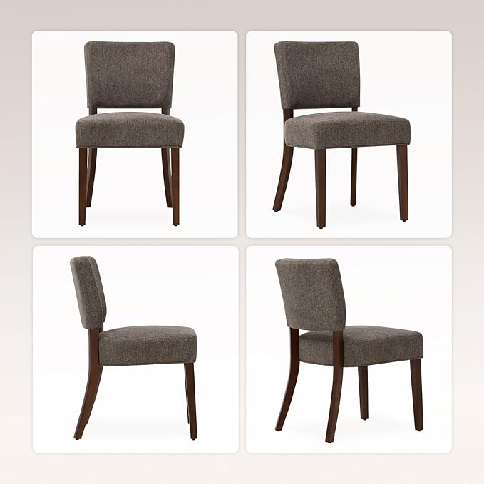 COLAMY Mid Century Modern Dining Chairs Set of 2, Upholstered Kitchen Chairs - Image 6