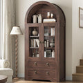 Kitchen Pantry Cabinet, Arched Bookshelf Bookcase China Pantry Storage Cabinet by JOCOEVOL