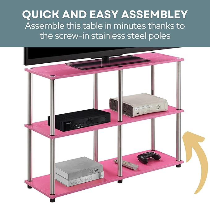 Convenience Concepts Designs2Go No Tools 3 Tier Wide Console Table 42" - Image 8