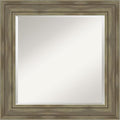 Amanti Art Grey Wall Mirror 26x26 Alexandria Greywash Square Bathroom Mirror by AmantiArt