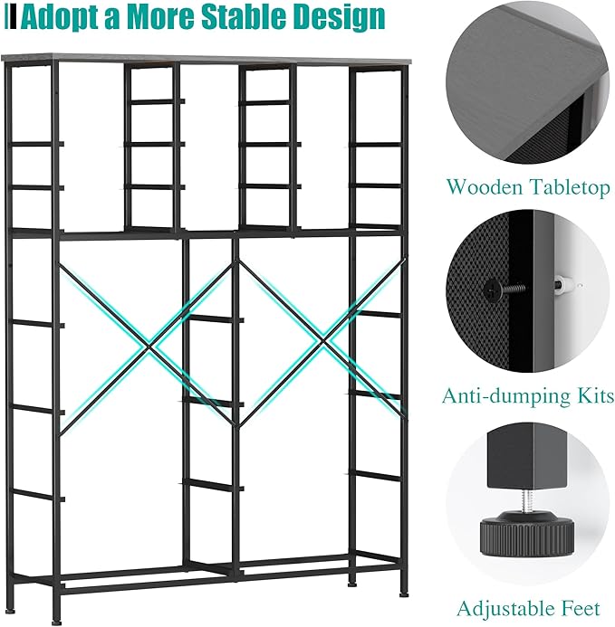 Chest of Drawers for Bedroom, Tall Gray Fabric Dresser - Image 4