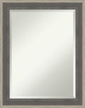 Amanti Art Grey Wall Mirror 29x23 Cottage Grey Silver Rectangle Bathroom Mirror by AmantiArt