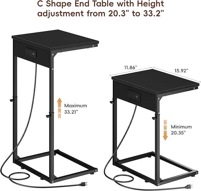 Vagusicc C Shaped End Table - Image 2