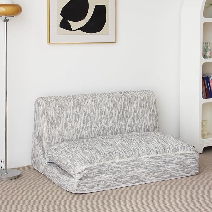 N&V Folding Chainse Lounger Bean Sofa, Foam Filling Folding Matress Sofa by NV