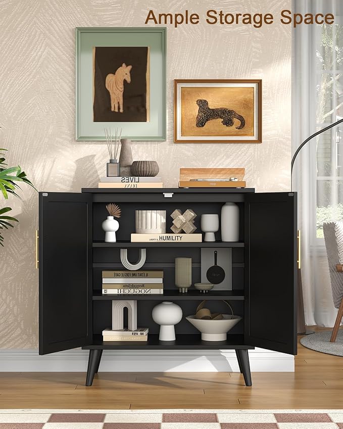 Rovaurx Rattan Storage Cabinet - Image 8