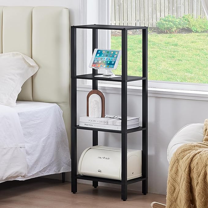 4 Tier Tall Wooden Bookshelf - Image 7
