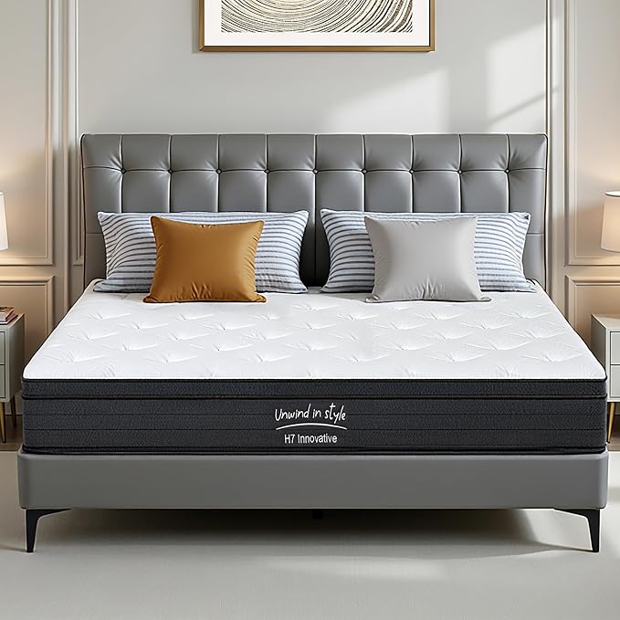 Queen Size Mattress, 12 Inch 5-Zone Pocket Spring Hybrid Mattress - Image 6